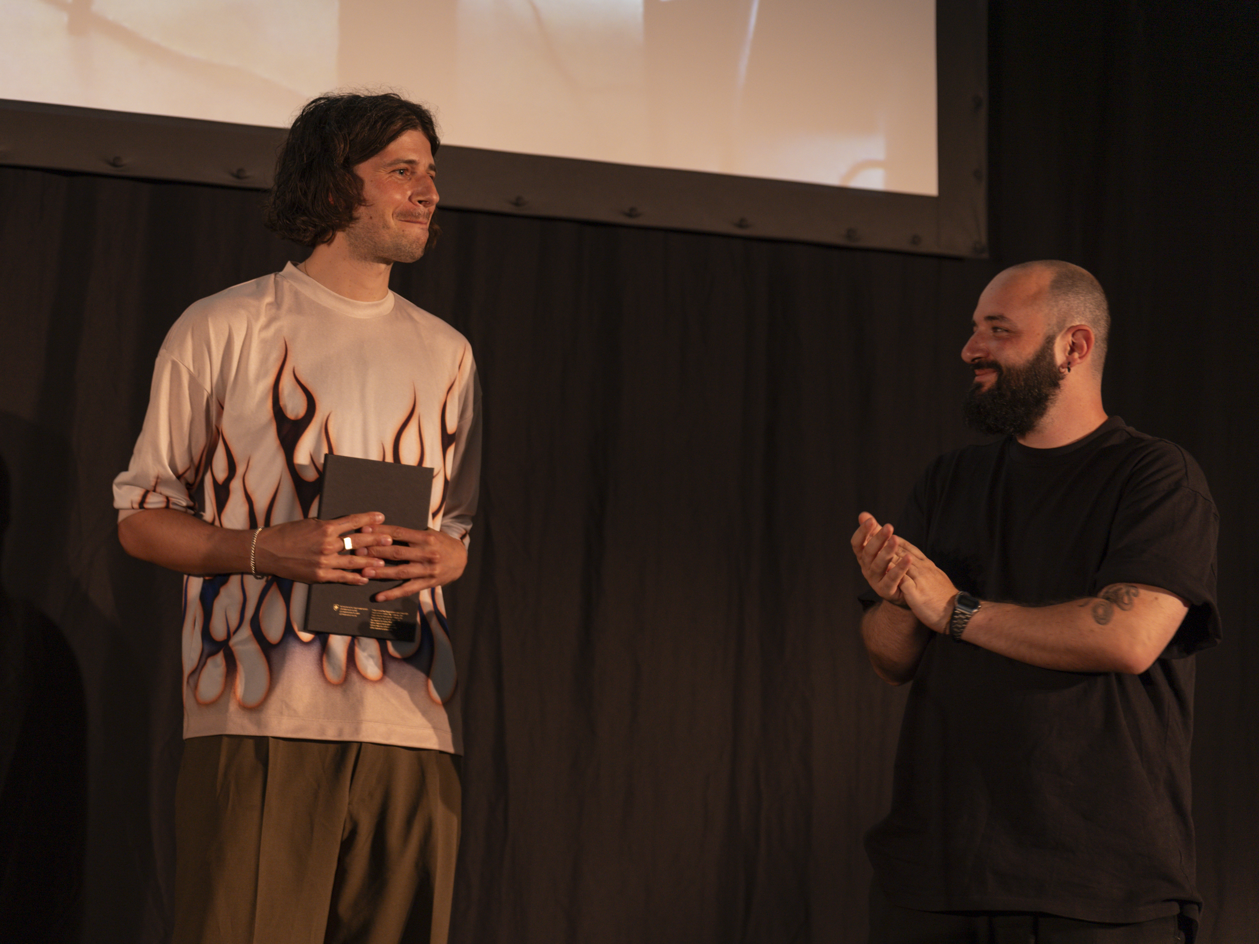 The winners of the category research, Dimitri Reist and Salvatore Vitale